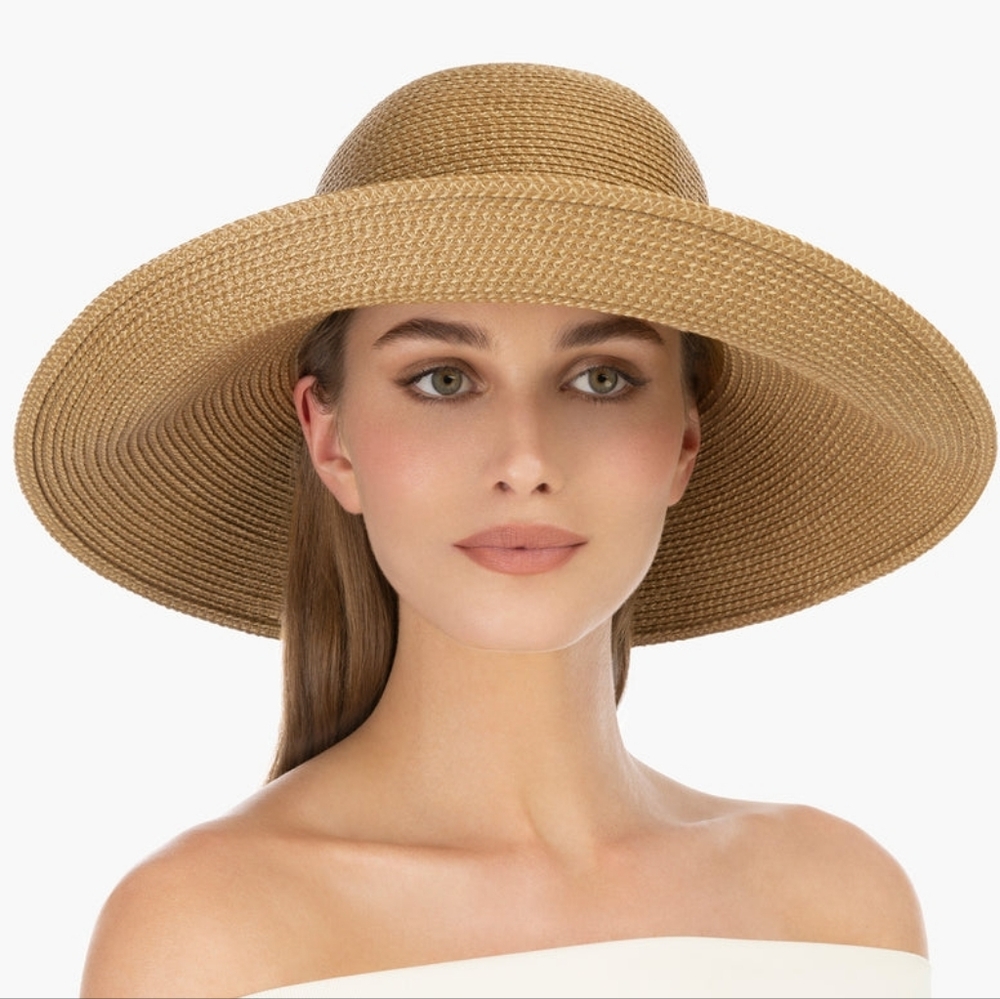 Eric Javits Bella Straw Wide-Brim Sun Hat - Picture 4 of 16